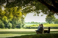 Description: Girls on bench