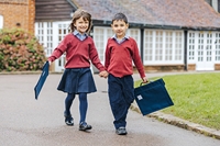Description: Year 3 pupils in the Quad