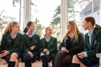 Description: LS girls with SF Senior in Hill House