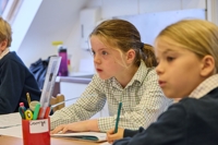 Description: pupil-concentrating-in-classroom-at-highfield-and-brookham