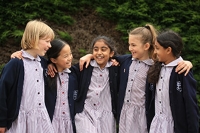Description: Five girls laughing