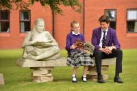 Description: Reading outside